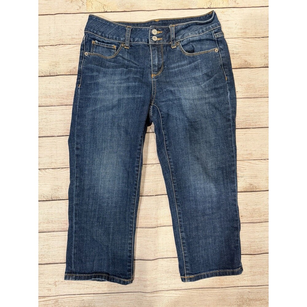 Victoria's Secret Hipster Cropped Blue Denim Jeans Size 6